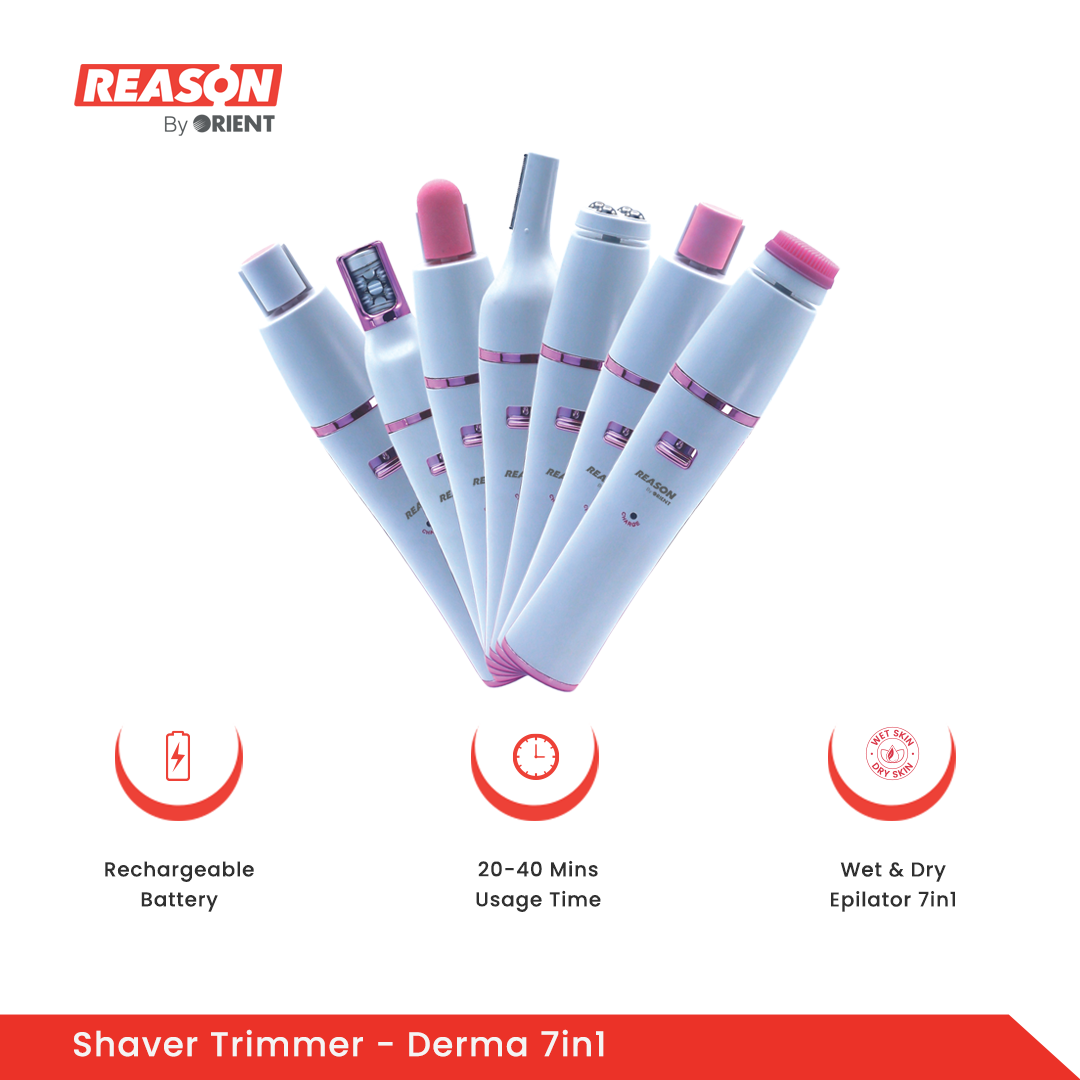 shaver/trimmer derma 7 in 1 round